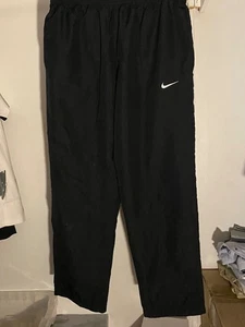 Vintage Nike Sweatpants Mens Large Black Embroidered Swoosh Elastic Waistband - Picture 1 of 3