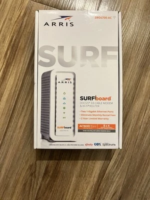 ARRIS SURFboard SBG6700-AC 8x4 DOCSIS 3.0 Modem / WiFi Dual Band Router Cable - Image 1 of 3