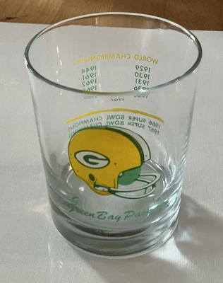 Vaso de vidrio vintage Green Bay Packers 1968 - ¡Bonito! Foto 1 de 3