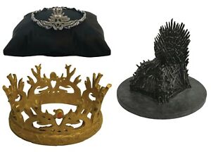 Game Of Thrones Die Cast Metal Miniatures Set Of 3 + Display Bell Kuzos Factory