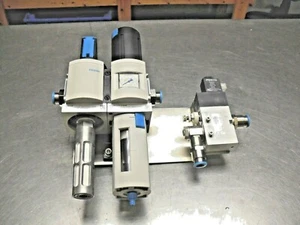 Festo Filter-/Ventilbaugruppe M56-LFR-1/2-D7-E-R-M-A5 & MS6-EM1-1/2 SS Halterung NEU - Bild 1 von 8