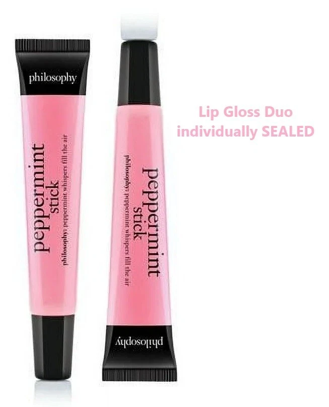 2 шт. Philosophy PEPPERMINT STICK Высокоглянцевый Высокий Вкус Блеск для Губ 2X0.40 унц SEALD - Изображение 1 из 1