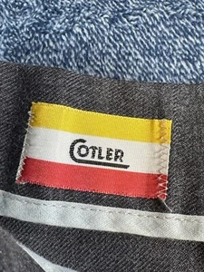 Cotler Men's Pants 31/31 Vintage 1980s Wool Trousers Gray Office Work Dress - Picture 1 of 15