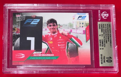 Oliver “Ollie” Bearman F1 Ferrari 2023 Topps Now #13 Rookie Card BGS 10 (RC) - Image 1 of 4