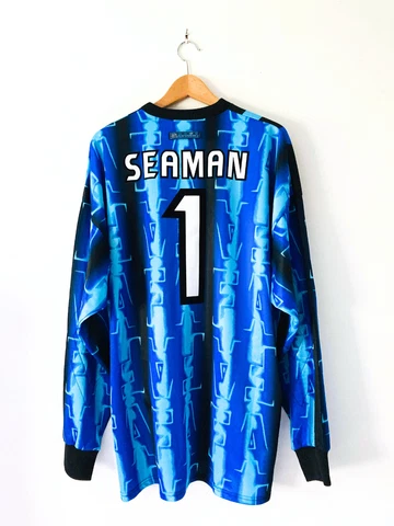 ENGLAND 1996/1998 GOALKEEPER FOOTBALL SHIRT GK SOCCER JERSEY UMBRO #1 SEAMAN VTG Cover