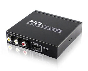 HDMI TO CVBS AV/HDMI AUTO SCALER NTSC/ PAL HD Video Converter VHS DVD VCR to TV