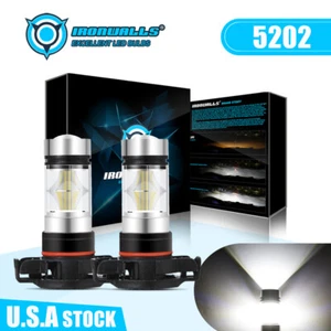 2504 5202 LED Fog Light Conversion Kit Bulbs Super Bright 6000K White 100W - Picture 1 of 12