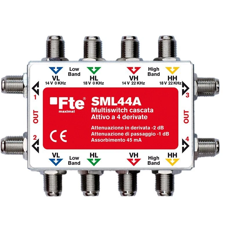 SML44A Multiswitch 4 In 4 derivate attive - Immagine 1 di 1