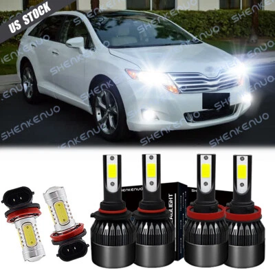 Combo faros LED + luces antiniebla 6X 6000K para Toyota Venza 2009-2016 Foto 1 de 4