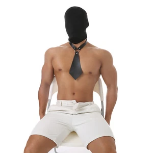 Gothic Choker Punk Krawatten Nieten Kragen Visiable Maske Cosplay Unisex - Picture 1 of 26