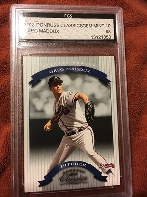 2002 Donruss Classics Greg Maddux #8 FGS MINT 10 - Image 1 of 3