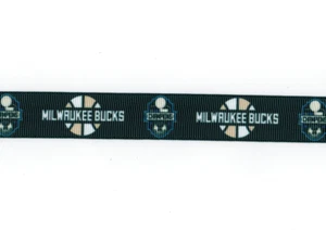 MILWAUKEE BUCKS BASKETBALL 7/8" Grosgrain Ribbon 1,3,5,10 Yards SHIP FROM USA - Picture 1 of 1