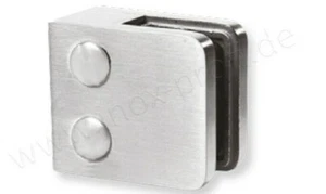 V2A Glashalter 55 x 55 mm für Vierkantanschluss, ohne Sicherungsstift, Edelstahl - Bild 1 von 2