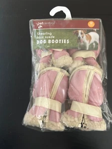 NEW Pet Central Faux Suede Dog Booties Size Medium Paw Length 3 3/4" - Picture 1 of 2