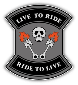 Live To Ride Label Car Bumper Sticker Decal - ''SIZES'' - Picture 1 of 1