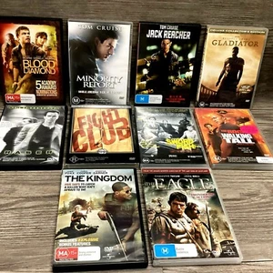 Gladiator Jack Reacher Fight Club M15 R4 DVD Lot of 10x Assorted Action Movies - Picture 1 of 9
