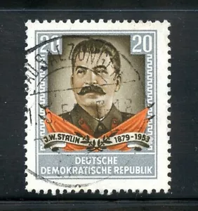 Estampilla única #207 de José V. Stalin de la República Democrática Alemana (RDA) usada - Imagen 1 de 1