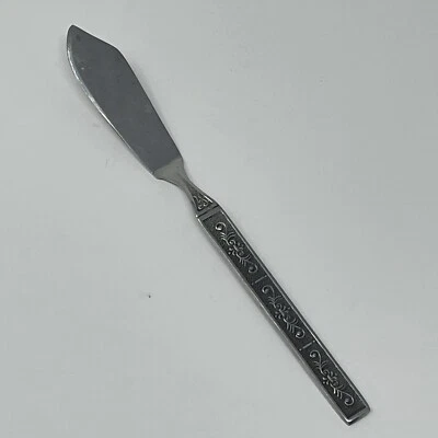 Stylecraft SYF10 Stainless Steel Butter Knife Glossy Square Tip Scroll Japan + - Image 1 of 4
