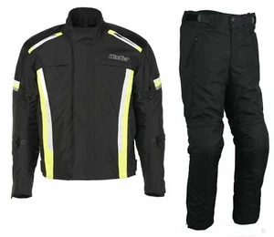 Tuta Completo Impermeabile da per Moto Giacca e Pantalone Cordura con Protezioni - Foto 1 di 12