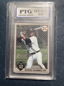 1991 Front Row MANNY RAMIREZ Draft Picks Rookie #47 PSA 8 NM-MT