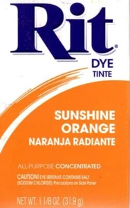 Rit All Purpose Fabric POWDER Dye Tinte - Sunshine Orange - Picture 1 of 1