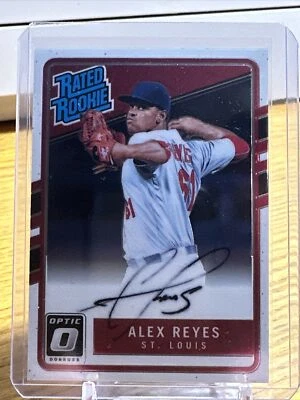 2017 Panini Donruss Optic Alex Reyes RC Auto St. Louis Cardinals - Image 1 of 3