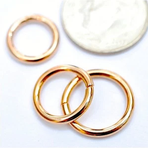 Piercing de oro liso de 14 K sin costuras anillo aro caracola hélice Daith / joyería corporal de oro - Imagen 1 de 4