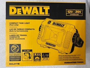 New Dewalt DCL077B 12V/20V MAX Li-Ion Cordless Compact Task Light Tool Only NIB - Picture 1 of 5
