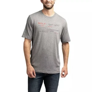 NEW Travis Mathew Graphic Golf T Shirt Mens Size Small Trail Magic Gray NWT - Picture 1 of 4