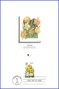 EE. UU. #2761 U/A TARJETA DE PRUEBA FLEETWOOD FDC narciso jardín flores - Imagen 1 de 1