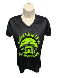 NYC Runs Haunted Island 5 & 10K Run Womens Small Black Jersey - Picture 1 of 8