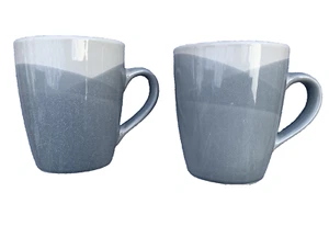 American Atelier Oasis 2er Set Steinzeug Tassen Schiefergrau & Weiß EUC - Bild 1 von 15