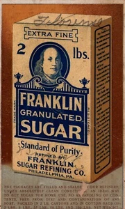 Franklin Granulated Sugar Advertising Trade Card  A11Z - Picture 1 of 2