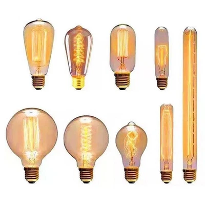 Ball light Screw connector Glass Edison Lamp Vintage Retro Bulb Filament - Image 1 of 4