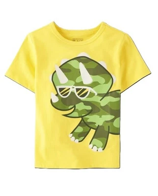 Nueva Camiseta Amarilla TCP The Children's Place Camuflada Dino Talla 2T Nueva con Etiquetas Foto 1 de 2