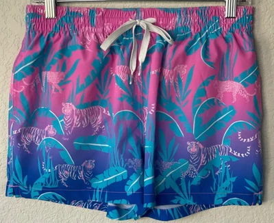 Bañador CHUBBIES Forrado Tigre Selva Rosa Azul Talla M Cintura Elástica Cordón Foto 1 de 4