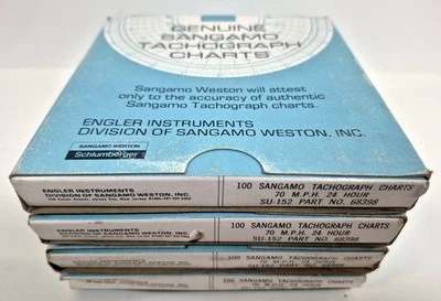 Vintage Sangamo Fahrtenschreiber Karten (4 Boxen) Teilenr. 68398 - Bild 1 von 4