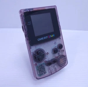 Nintendo Game Boy Color Clear Purple CGB-001 w/ Game Working Rare - Picture 1 of 9