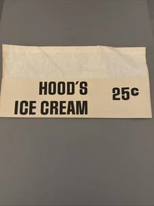 1950's Vintage HOODS 25c ICE CREAM Dairy Parlor SODA FOUNTAIN Paper Hat / scoop - Picture 1 of 3