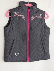 Cowgirl Hardware Girls XS Size 5 Gray/ PinkFull Zip Riding Jacket - Picture 1 of 8