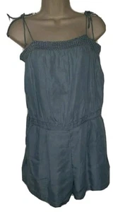 GAP CAMI SHORTS ROMPER  ELASTIC EMBROIDERED TOP LIGHT BLUE WOMEN’S PETITE L NWT - Picture 1 of 3