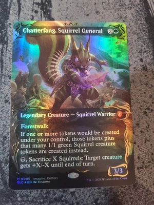 Chatterfang, Squirrel General (Borderless) (Raised Foil) Commander: Bloomburrow - Image 1 of 2