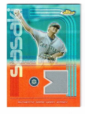 2004 Topps Finest #FR-KS, Kazuhiro Sasaki, Mariners, Game-Worn Jersey Relic - Image 1 of 2