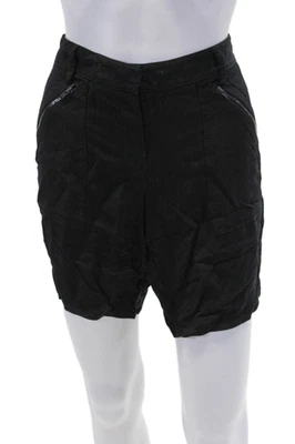 Брюки-карго женские Theory на молнии спереди легкие на молнии черные размер 6 - Изображение 1 из 4