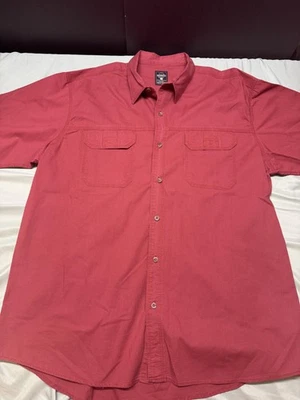 Camisa RedHead Para Hombres 2XL Roja Botón Frontal Manga Corta Bolsillos Exterior 100% Algodón Foto 1 de 4