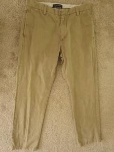 BANANA REPUBLIC "GAVIN" BEIGE/BRAUNE CHINOHOSE MIT FLACHER VORDERSEITE - GRÖSSE 30 W x 32 L - Bild 1 von 7