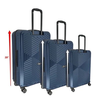 Luggage Set 3 Piece Suitcase  Double Spinner Wheels HardSide - Image 1 of 3