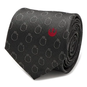 Corbata gris Star Wars Rebel Alliance y Halcón Milenario con escudo rojo - Imagen 1 de 5