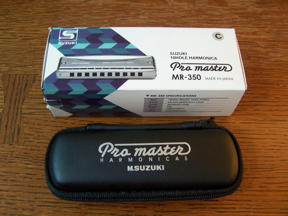 Suzuki Promaster MR350 Harmonica 10 hole C Major New! - Image 1 of 4