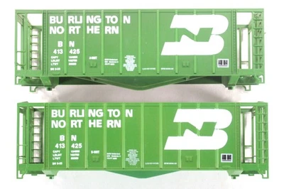 HO Walthers Burlington Northern Juego de dos unidades 84 ft tolva de deslizamiento aéreo para automóvil #413425 Foto 1 de 4